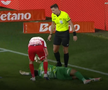 Marcio Rosa, lovit în UTA - FC Botoșani / FOTO: Captură TV @Prima Sport 1