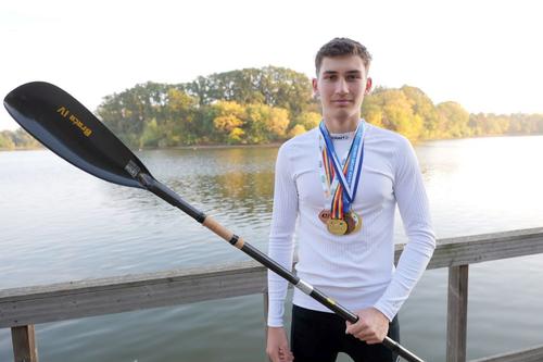 David Bușu (16 ani), campion național la kaiac // Foto: Andrei Furnigă (Gsp.ro)