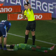 Marcio Rosa, lovit în UTA - FC Botoșani / FOTO: Captură TV @Prima Sport 1