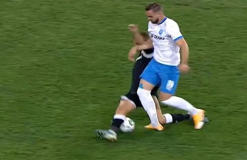 Momentul accidentării lui Elvir Koljic, în CS U Craiova - Poli Iași 1-0