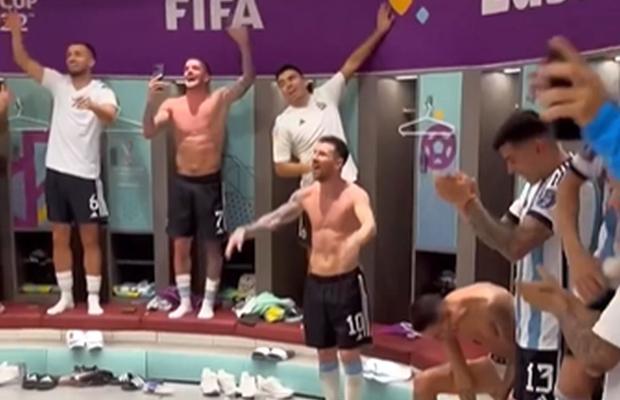 Cum a sărbătorit Lionel Messi în vestiar victoria cu Mexic: a dansat și a cântat la bustul gol, într-o atmosferă sud-americană