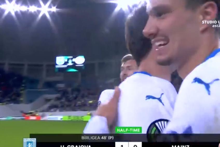 Bîrligea a „înscris” în Craiova - Mainz » Cum a fost posibil // FOTO: captură Prima Sport