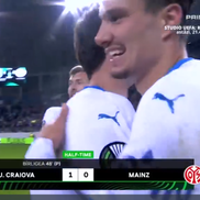 Bîrligea a „înscris” în Craiova - Mainz » Cum a fost posibil // FOTO: captură @Prima Sport
