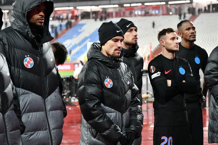 Imagini de la finalul meciului Steaua Roșie - FCSB // FOTO: Cristi Preda (GSP.ro)