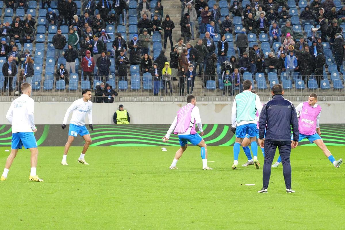 Universitatea Craiova - Mainz, imagini de la încălzire