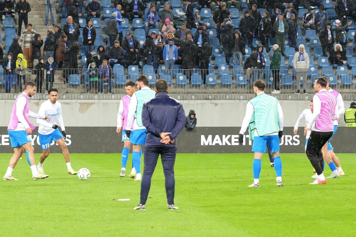 Universitatea Craiova - Mainz, imagini de la încălzire