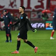 Imagini de la finalul meciului Steaua Roșie - FCSB // FOTO: Cristi Preda (GSP.ro)