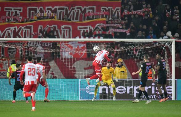 FCSB, eșec cu om în plus 65 de minute împotriva Stelei Roșii » Campioana României, la coada clasamentului în Europa League