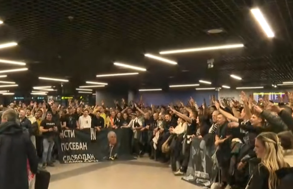 Ultrașii rivalei au invadat aeroportul din Belgrad înainte de Steaua Roșie - FCSB: Belodedici prins între fani