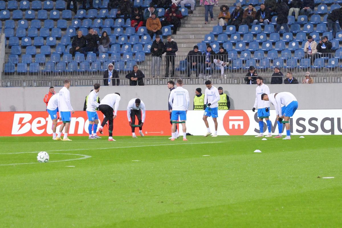 Universitatea Craiova - Mainz, imagini de la încălzire