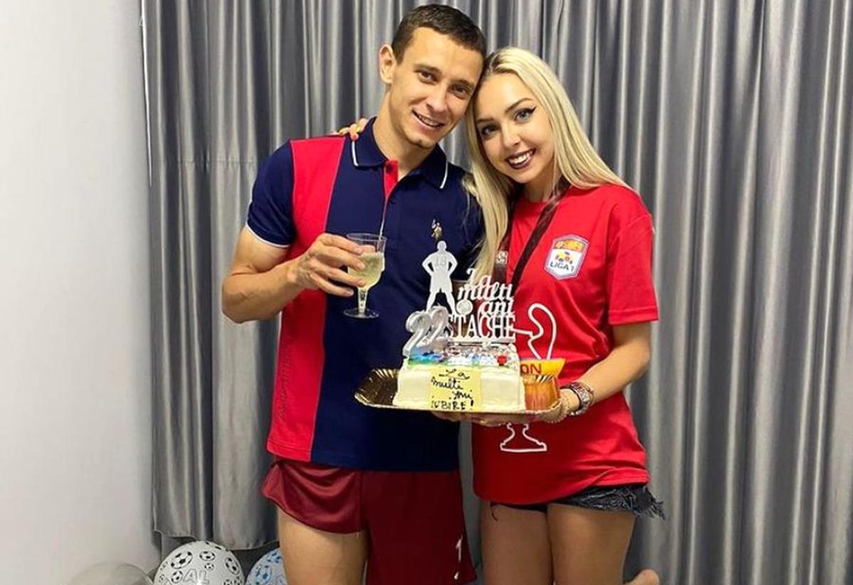 GALERIE FOTO Cererile în căsătorie, la modă în România! Rebeca i-a spus „da” unui jucător de la CFR Cluj