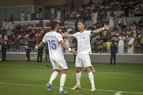 Cristiano Ronaldo, după ce a marcat cu Al Ittihad/ FOTO Imago Images