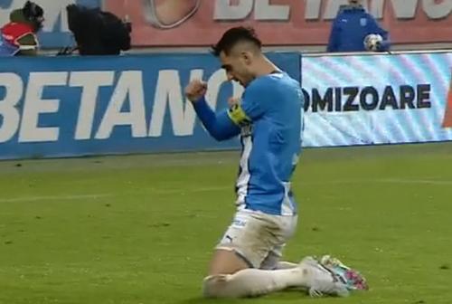 Andrei Ivan (26 de ani) a deschis scorul cu un șut superb în CS Universitatea Craiova - Hermannstadat, din etapa cu numărul 23 a Superligii României.