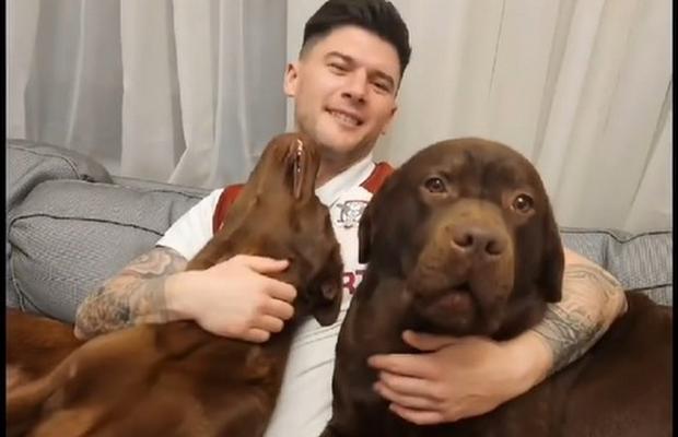 După ce a învins-o pe Dinamo, Cristian Săpunaru s-a împrietenit cu câinii » Imaginile postate de căpitanul Rapidului