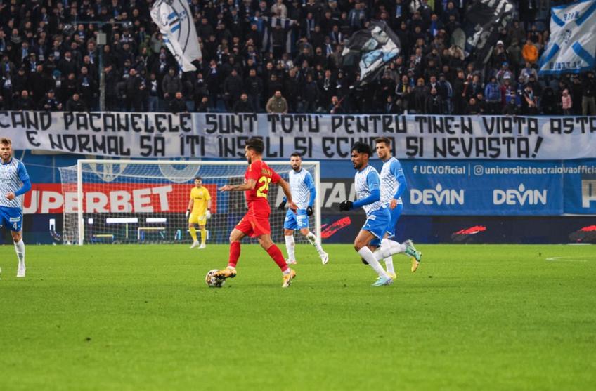 Alexandru Băluță (30 de ani), mijlocașul celor e la FCSB, a fost ironizat în nenumărate rânduri în meciul de pe stadionul Ion Oblemenco.