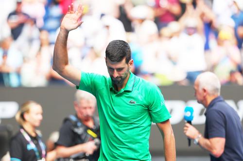Novak Djokovic a trecut de Musetti grație abandonului italianului // foto: Guliver/gettyimages
