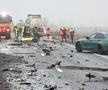 Șapte persoane au murit și trei au fost rănite în urma unui accident grav produs marți pe DN6-E70, în Lugojelul, județul Timiș.
