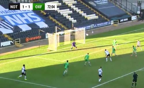 Elisha Sam (23 de ani, atacant) a reușit sâmbătă un supergol pentru Notts County, în „sferturile” de finală ale FA Trophy, 3-1 cu Oxford City.