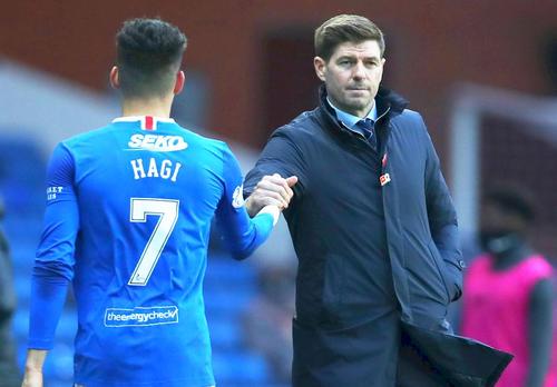 Steven Gerrard și Ianis Hagi, la Rangers, foto: Guliver/gettyimages