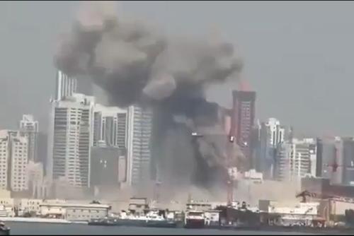 Bombardamentul din Abu Dhabi / Sursă foto: Captură X