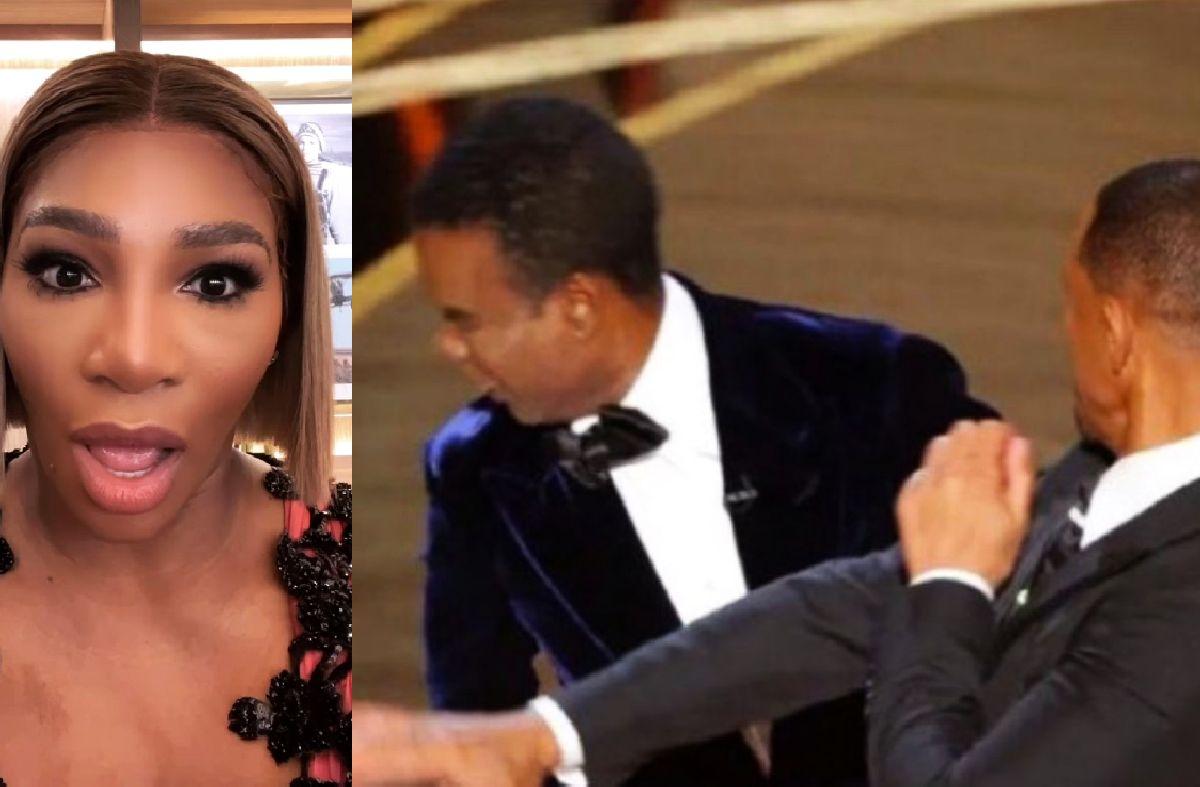 Serena Williams, reacție virală după ce Will Smith l-a pălmuit pe Chris Rock la Gala Premiilor Oscar: „A trebuit să-mi pun băutura jos”