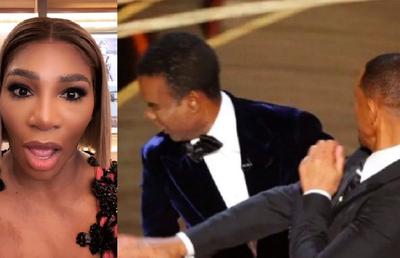 Serena Williams, reacție virală după ce Will Smith l-a pălmuit pe Chris Rock la Gala Premiilor Oscar: „A trebuit să-mi pun băutura jos”