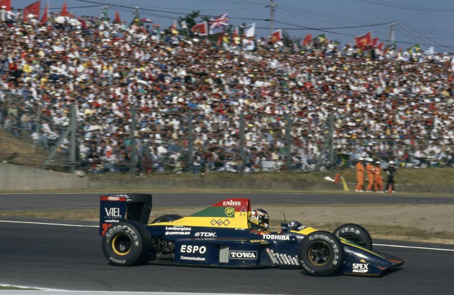 Aguri Suzuki, primul japonez care a urcat pe podium în Formula 1 (1990). Foto: Imago Tsunoda va încerca să devină al patrulea japonez care ajunge pe podium în Formula 1