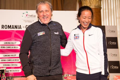 Anne Keothavong și Ilie Năstase, înaintea duelului de Fed Cup dintre România și Marea Britanie