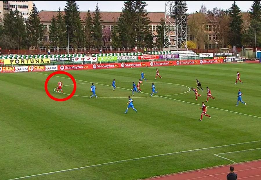FOTO: Captură @Look Sport+ Două erori flagrante de arbitraj în prima repriză din Sepsi - Clinceni