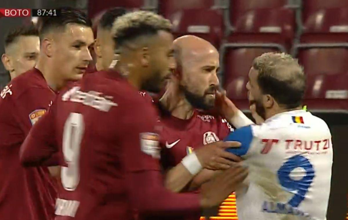 Încăierare generală în CFR - Botoșani: 2 fotbaliști au văzut direct cartonașul roșu, pentru gesturi brutale