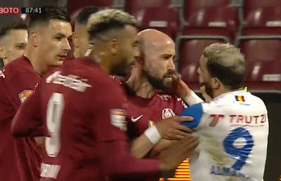 Încăierare generală în CFR - Botoșani: 2 fotbaliști au văzut direct cartonașul roșu, pentru gesturi brutale