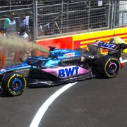 Monopostul lui Pierre Gasly a luat foc înaintea calificărilor / Captură Twitter@F1