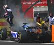 Monopostul lui Pierre Gasly a luat foc înaintea calificărilor / Sursă foto: Guliver/Getty Images