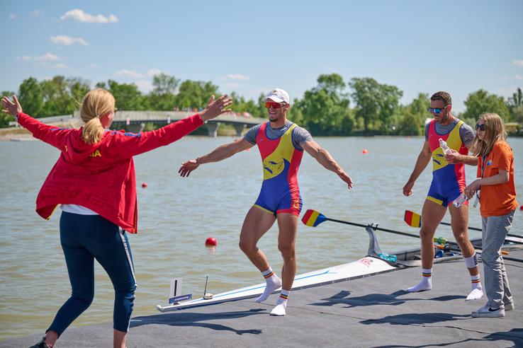 Andrei Cornea și Marian Enache - aur în proba de dublu vâsle la CE 2024 Szeged FOTO Raed Krishan