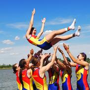Bucurie pentru echipajul de 8 plus 1 rame - aur la CE 2024 Szeged FOTO Raed Krishan