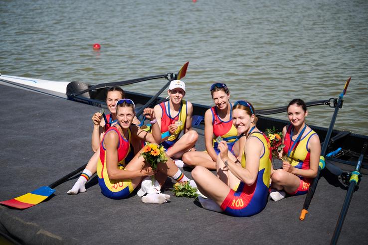 Echipajul de 8 plus 1 rame - aur la CE 2024 Szeged FOTO Raed Krishan