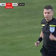 Chivulete se face de râs în Poli Iași - UTA / FOTO: Capturi TV @Orange Sport 1