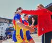 Ioana Vrînceanu și Roxana Anghel, felicitate de Elisabeta Lipă - aur în proba de dublu rame la CE 2024 Szeged FOTO Raed Krishan