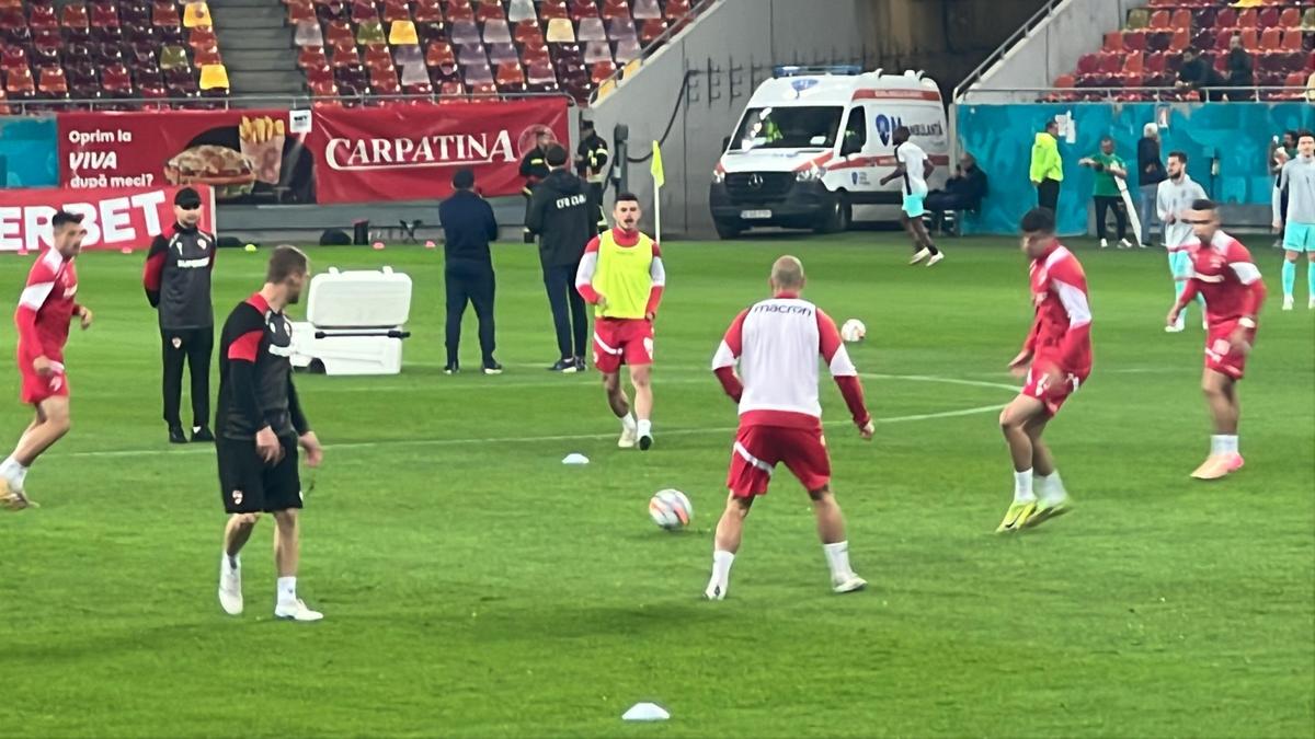 Dinamo - CFR Cluj, imagini de la încălzire