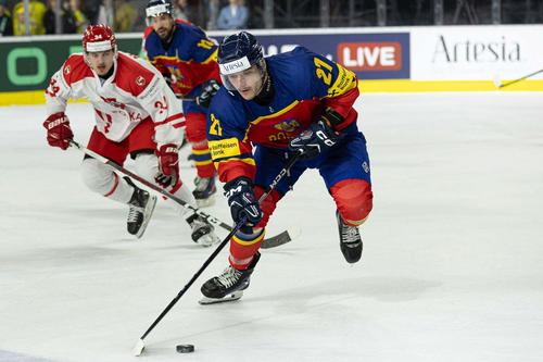 România, învinsă de Polonia în primul meci de la Campionatul Mondial (1-4)/Foto: Facebook (FRHG)