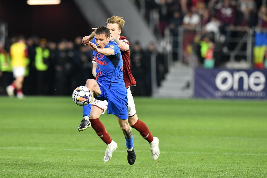 Juri Cisotti. Rapid - FCSB 1-2, etapa 6 play-off Superliga. Au marcat: Christensen 48 / Cisotti 6, Bîrligea 42. FOTO: Cristi Preda (GSP.RO) S-a aflat acum! MVP-ul de la FCSB a fost dorit de Rapid: „E un jucător foarte inteligent”