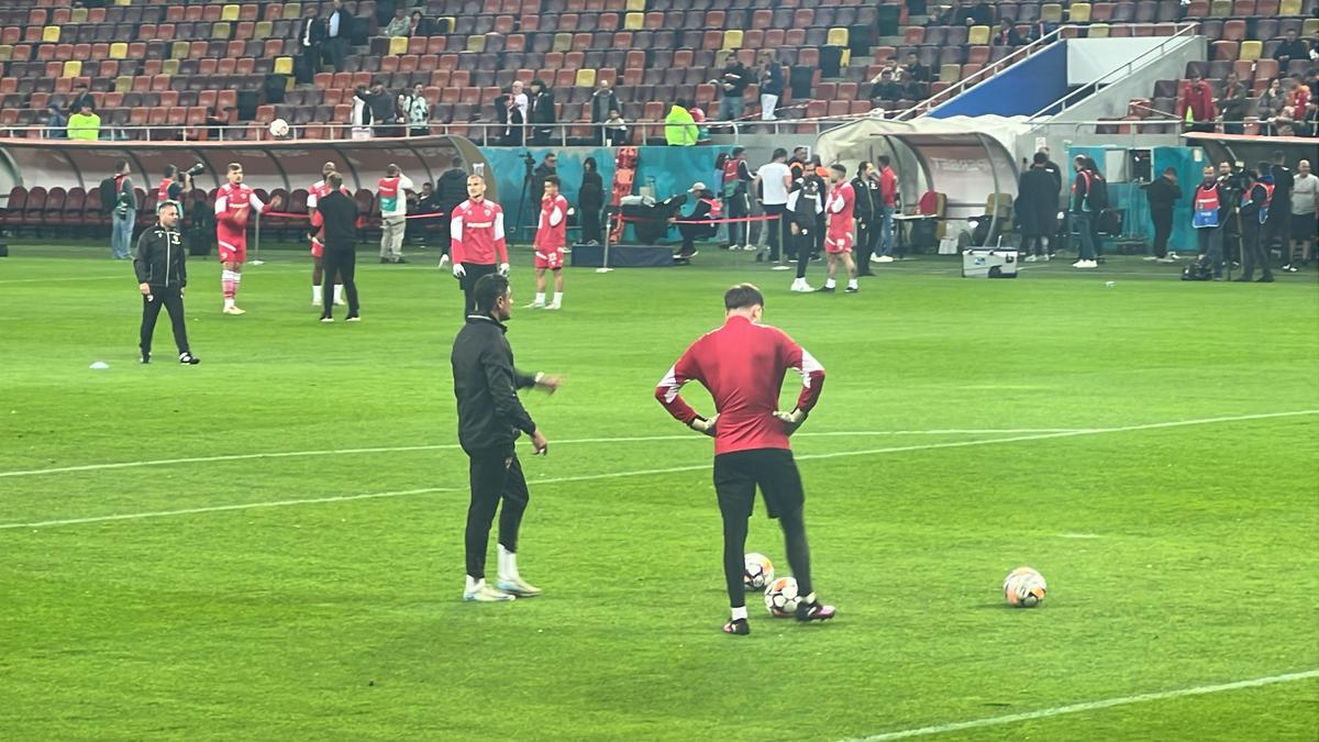 Dinamo - CFR Cluj, imagini de la încălzire