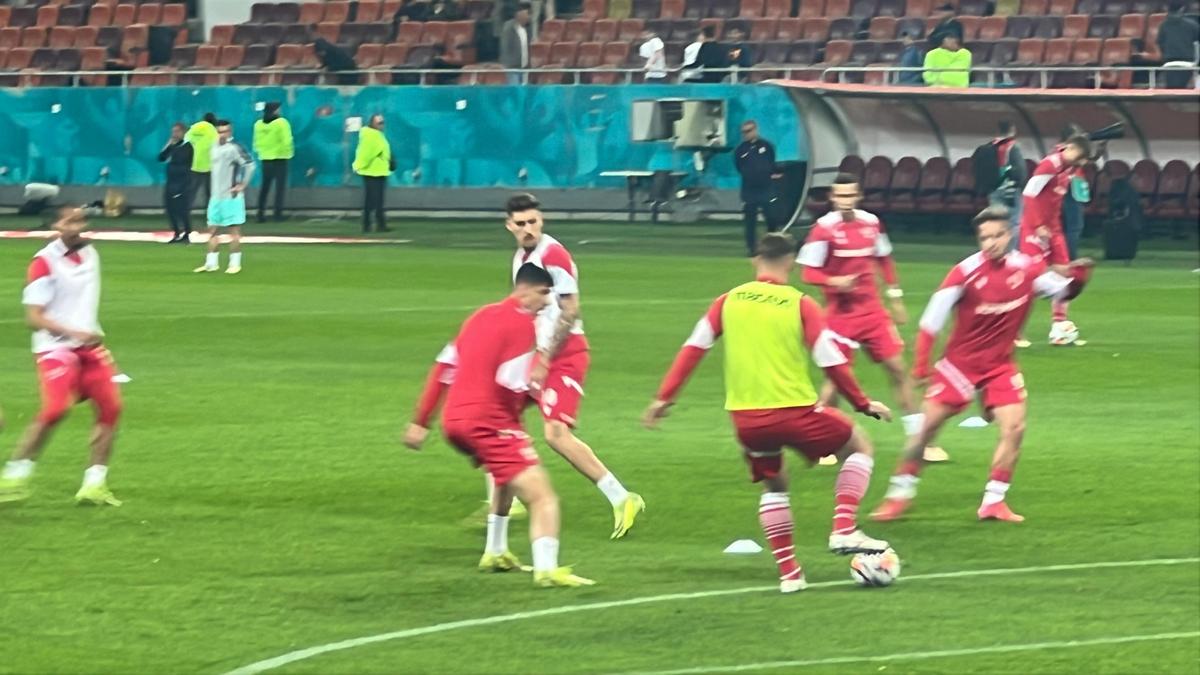 Dinamo - CFR Cluj, imagini de la încălzire