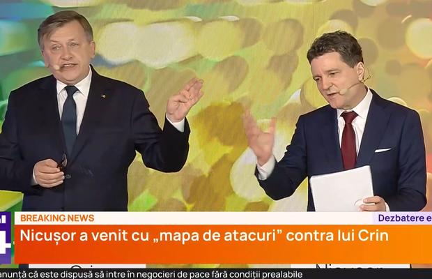 Nicușor Dan îl acuză pe Crin Antonescu, în dezbaterea electorală: „Ați transferat 34 de hectare de baze sportive lui Arpad Paszkany, Dumitru Dragomir și Puiu Popoviciu” » Cum a răspuns Antonescu