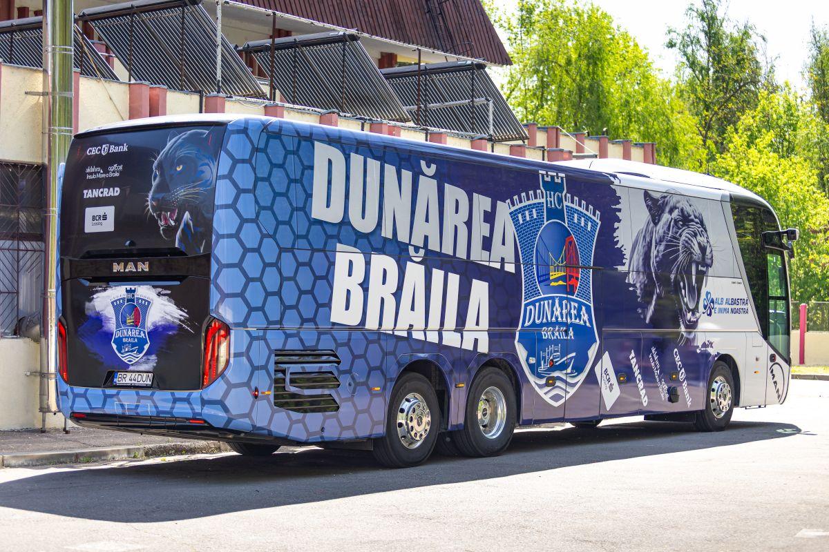 Dunărea Brăila se plimbă cu autocar de 500.000 de euro! Nici echipele din Superliga nu se pot lăuda cu așa ceva