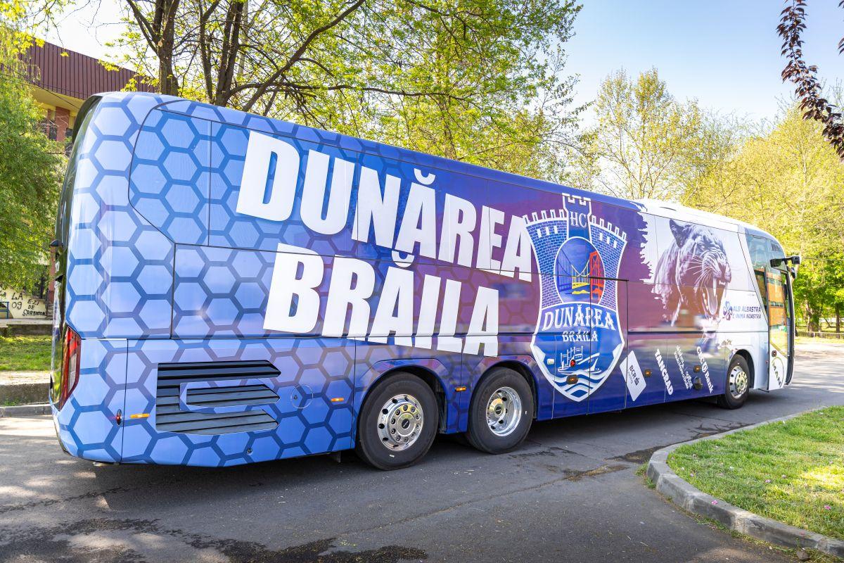 Dunărea Brăila se plimbă cu autocar de 500.000 de euro! Nici echipele din Superliga nu se pot lăuda cu așa ceva