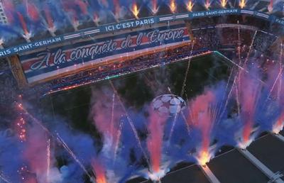 Scenografie fantastică la PSG - Bayern! Torțe, artificii și Napoleon „reinterpretat” pe Parc des Princes: „Să cucerim Europa!”