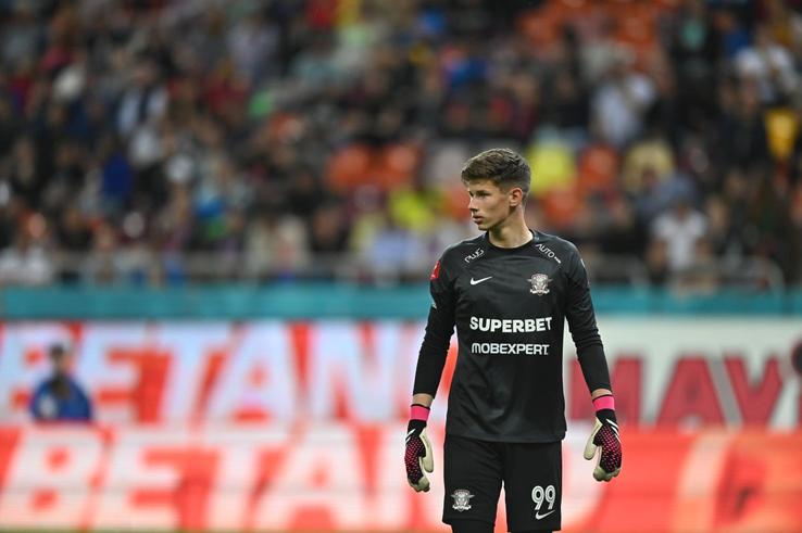 Bogdan Ungureanu a debutat la Rapid în meciul cu FCSB, câștigat cu 5-1 de giuleșteni pe Arena Națională, în etapa 10 de Play-Off 2022/2023 (foto: Raed Krishan/GSP)