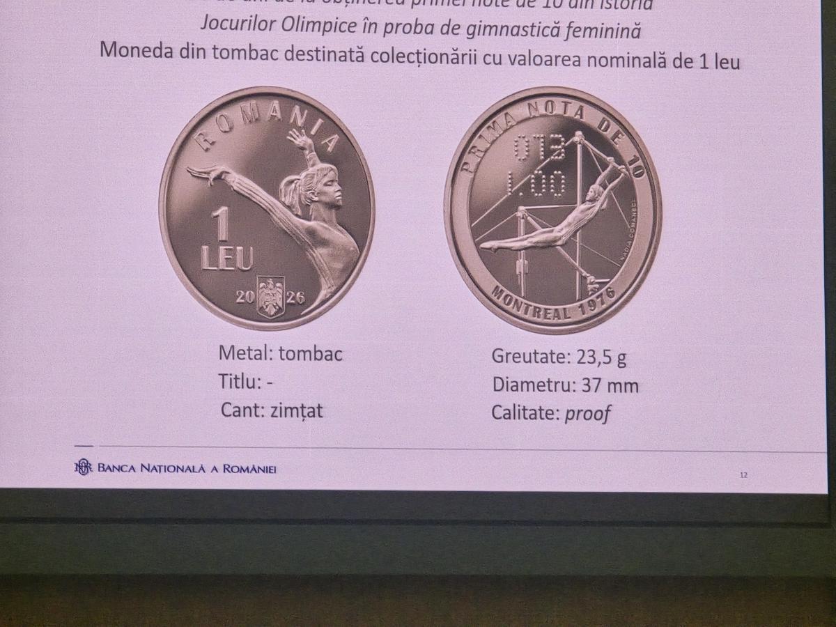 Banca Națională a României a omagiat-o pe Nadia Comăneci