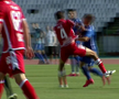 DINAMO - VOLUNTARI. FOTO A părăsit terenul în lacrimi după o lovitură dureroasă, fără minge!